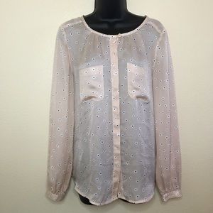 ANN TAYLOR LOFT Tan Long-sleeved Top